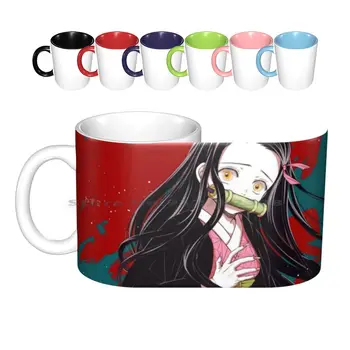 Nezuko | Demon : Kimetsu Nu Yaiba Cani Ceramice Cești De Cafea Ceai Lapte Cana Kimetsu Nu Yaiba Demon Nezuko Kamado Manga Anime Kawaii